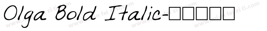 Olga Bold Italic字体转换